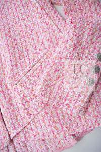 CHANEL 16S Pink Ribbon Fantasy Cotton Tweed Jacket 36 シャネル ピンク リボン ファンタジー コットン ツイード ジャケット 即発
