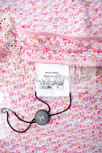 CHANEL 16S Pink Ribbon Fantasy Cotton Tweed Jacket 36 シャネル ピンク リボン ファンタジー コットン ツイード ジャケット 即発