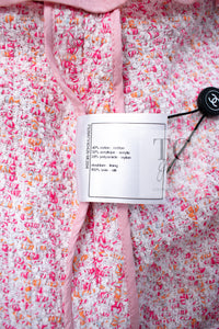 CHANEL 16S Pink Ribbon Fantasy Cotton Tweed Jacket 36 シャネル ピンク リボン ファンタジー コットン ツイード ジャケット 即発