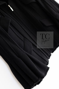 CHANEL 13C Black Flare Sleeves Wool Zipper Tweed Jacket 36 シャネル ブラック フレアスリーブ ウール ジッパー ジャケット 即発