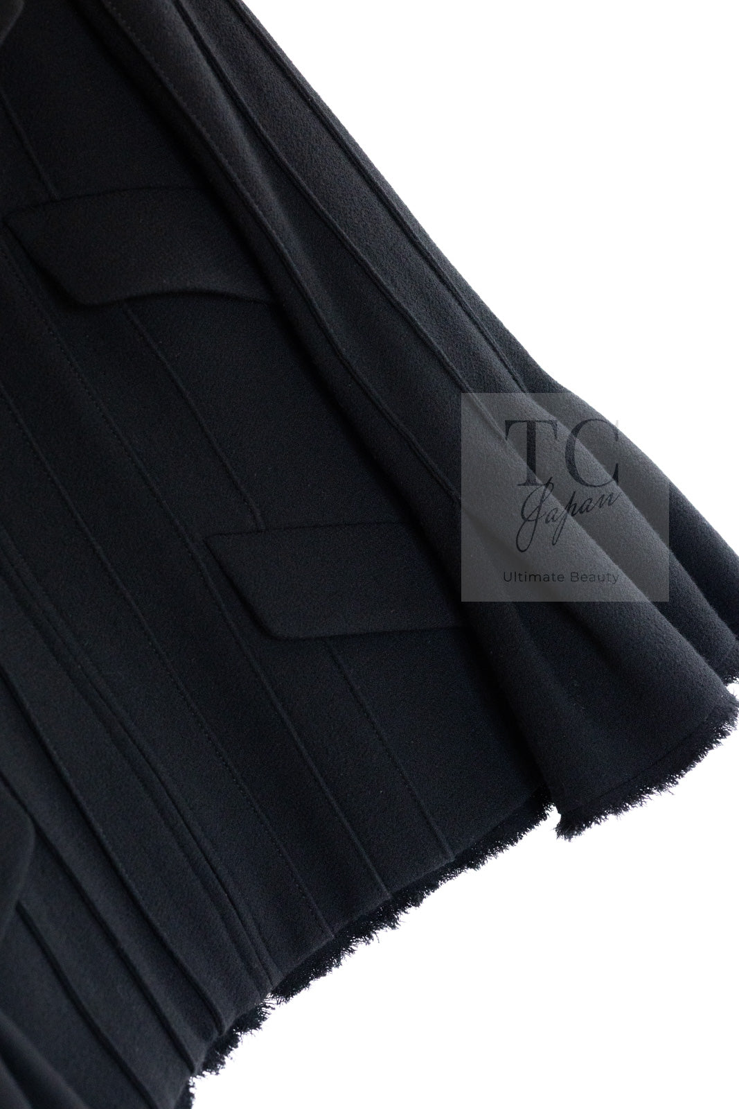 CHANEL 13C Black Flare Sleeves Wool Zipper Tweed Jacket 36 シャネル ブラック フレアスリーブ ウール ジッパー ジャケット 即発