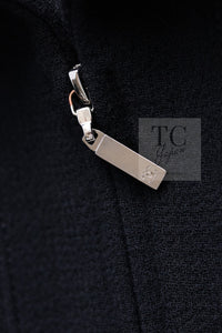 CHANEL 13C Black Flare Sleeves Wool Zipper Tweed Jacket 36 シャネル ブラック フレアスリーブ ウール ジッパー ジャケット 即発