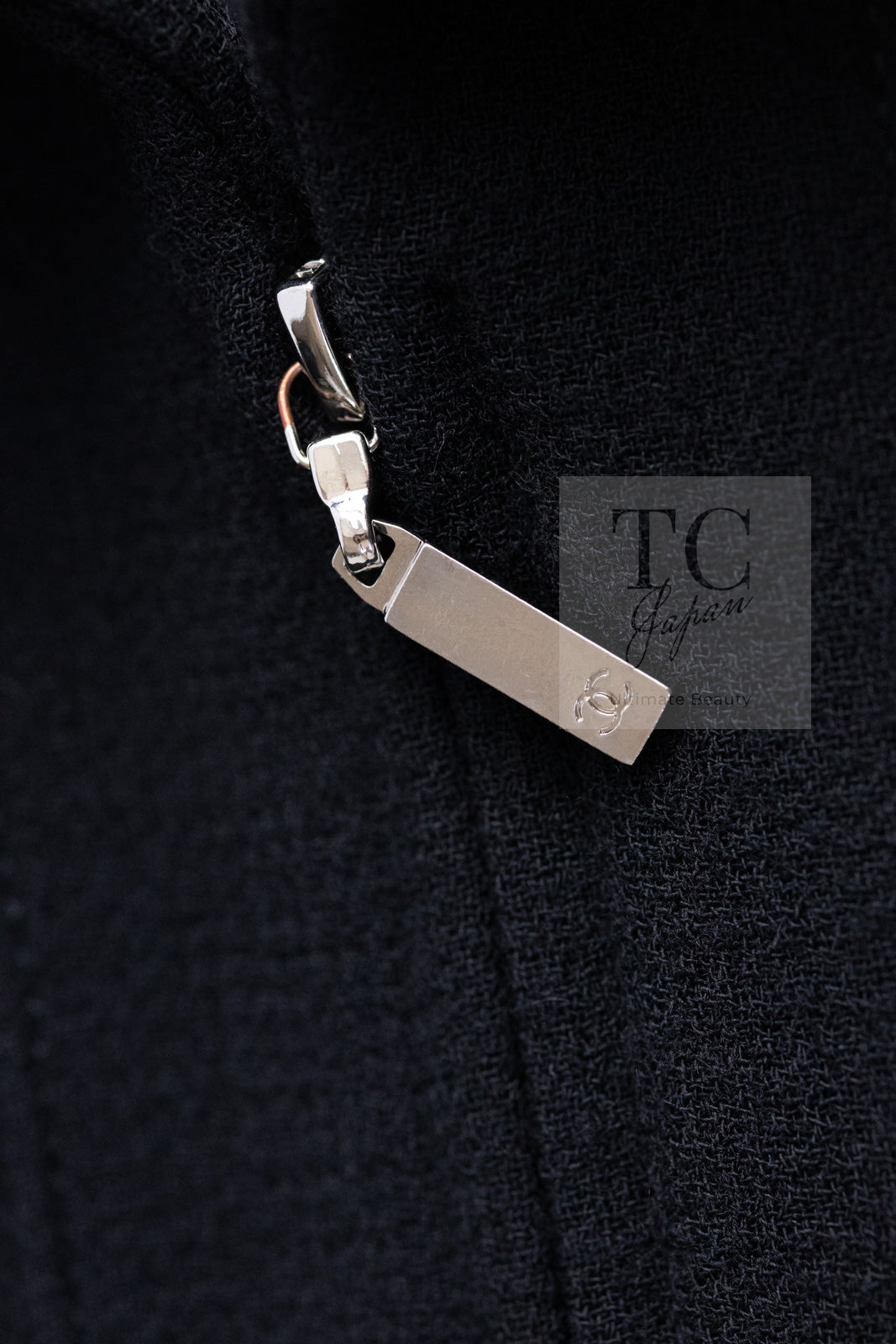 CHANEL 13C Black Flare Sleeves Wool Zipper Tweed Jacket 36 シャネル ブラック フレアスリーブ ウール ジッパー ジャケット 即発