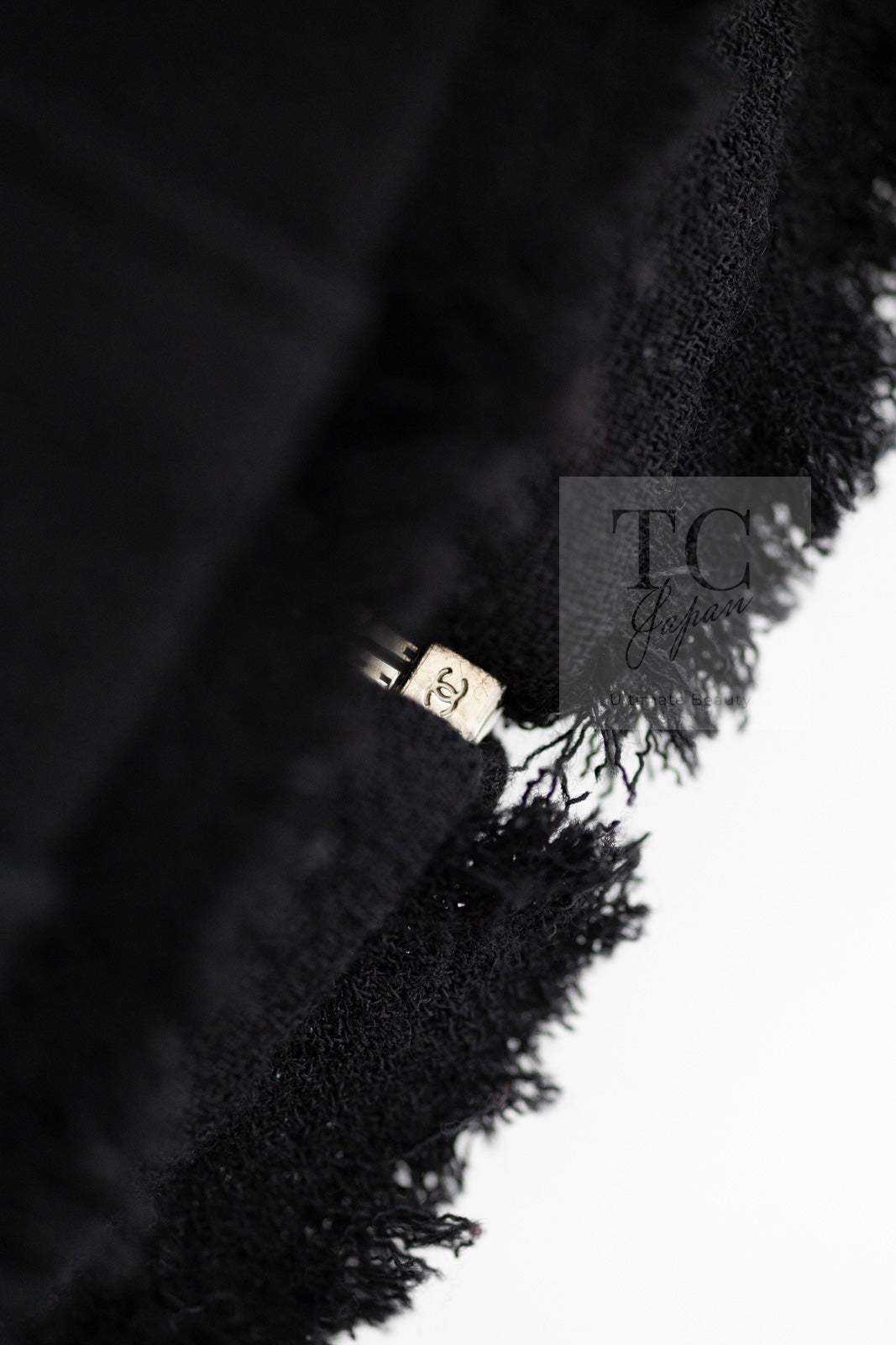 CHANEL 13C Black Flare Sleeves Wool Zipper Tweed Jacket 36 シャネル ブラック フレアスリーブ ウール ジッパー ジャケット 即発