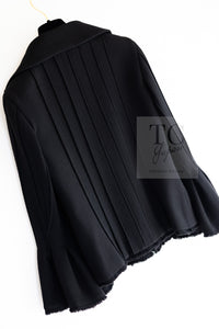 CHANEL 13C Black Flare Sleeves Wool Zipper Tweed Jacket 36 シャネル ブラック フレアスリーブ ウール ジッパー ジャケット 即発