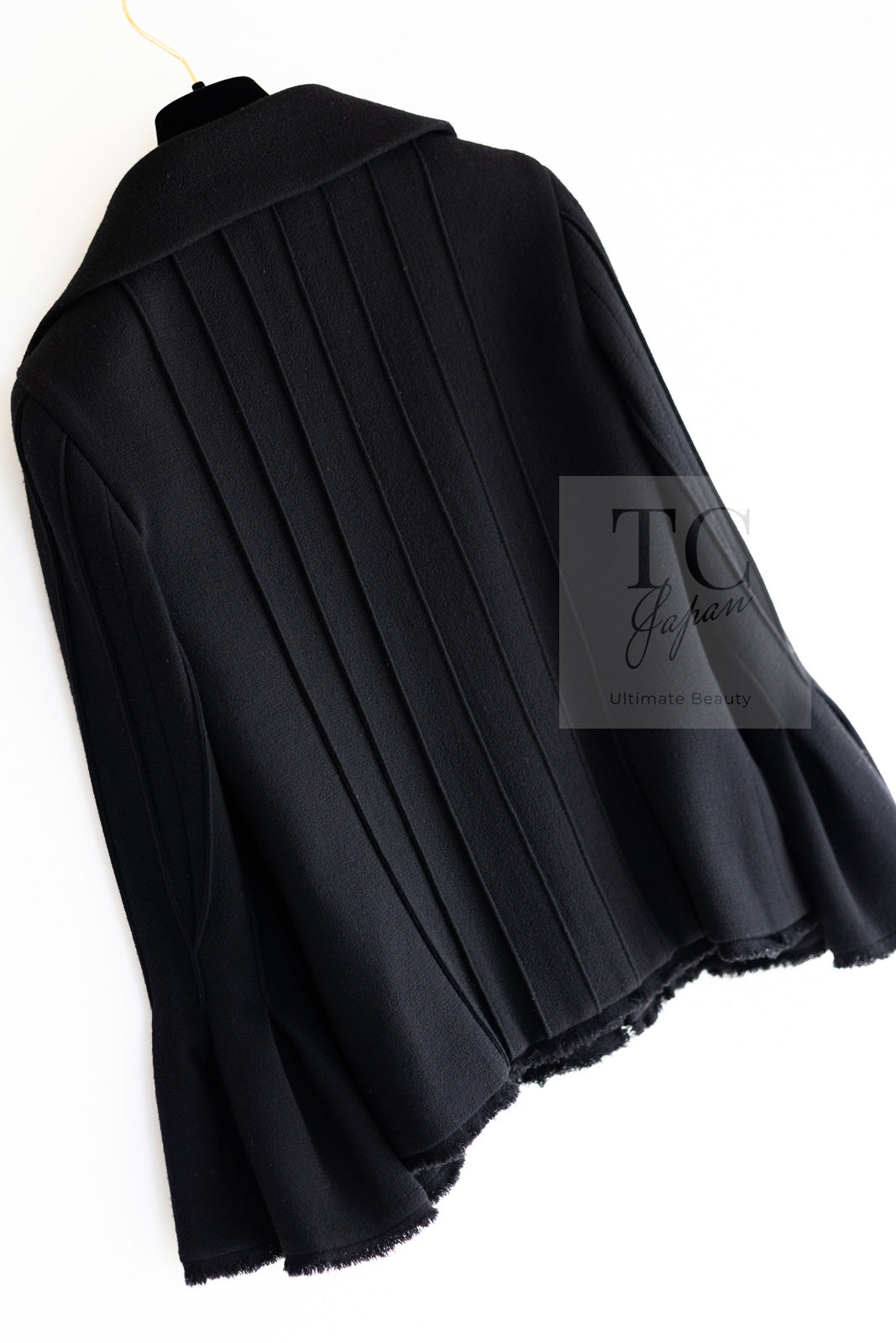 CHANEL 13C Black Flare Sleeves Wool Zipper Tweed Jacket 36 シャネル ブラック フレアスリーブ ウール ジッパー ジャケット 即発