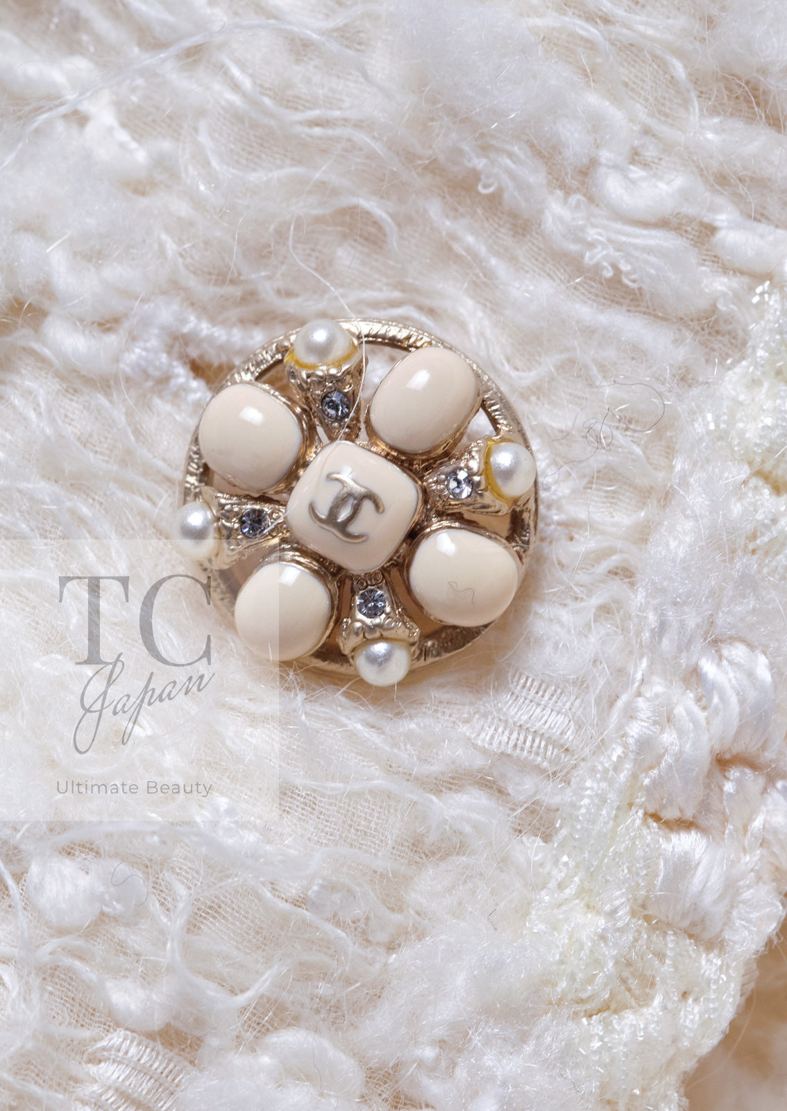 CHANEL 06A Ivory Off White Lesage Tweed Skirt 40 シャネル アイボリー オフホワイト ルサージュ ツイード スカート 即発