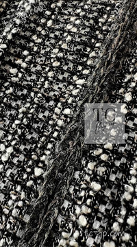 CHANEL 06S Gray Silver Metallic Trim Collarless Tweed Cardigan Jacket 34 シャネル グレー シルバー メタリック トリム 襟なし ツイード カーディガン ジャケット 即発