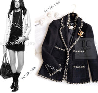 CHANEL 06A Black Trimming Wool Tweed Jacket 38 シャネル ブラック トリミング ウール ツイード ジャケット 即発