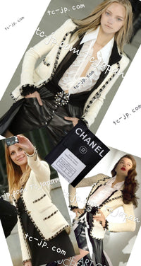 CHANEL 06A Black Trimming Wool Tweed Jacket 38 シャネル ブラック トリミング ウール ツイード ジャケット 即発