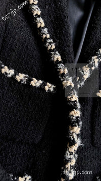 CHANEL 06A Black Trimming Wool Tweed Jacket 38 シャネル ブラック トリミング ウール ツイード ジャケット 即発