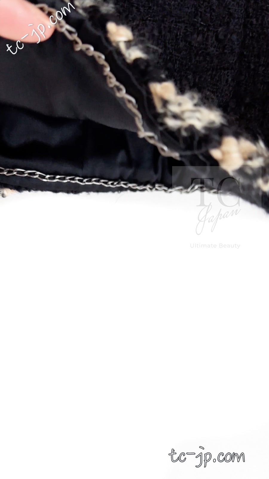 CHANEL 06A Black Trimming Wool Tweed Jacket 38 シャネル ブラック トリミング ウール ツイード ジャケット 即発