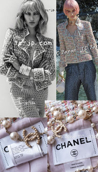 CHANEL 13C Rose Garden Lesage Pink Jacket Skirt Suit 38 シャネル ローズガーデン ルサージュ ピンク ジャケット スカート スーツ 即発