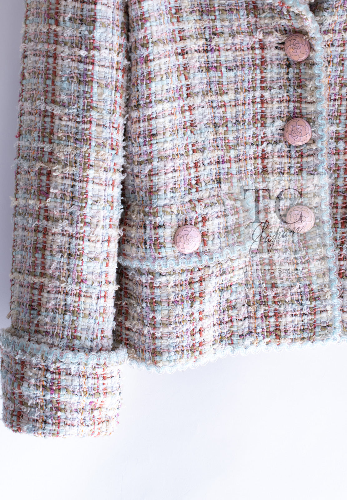 CHANEL 13C Rose Garden Lesage Pink Jacket Skirt Suit 38 シャネル ローズガーデン ルサージュ ピンク ジャケット スカート スーツ 即発