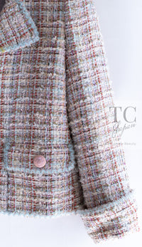 CHANEL 13C Rose Garden Lesage Pink Jacket Skirt Suit 38 シャネル ローズガーデン ルサージュ ピンク ジャケット スカート スーツ 即発