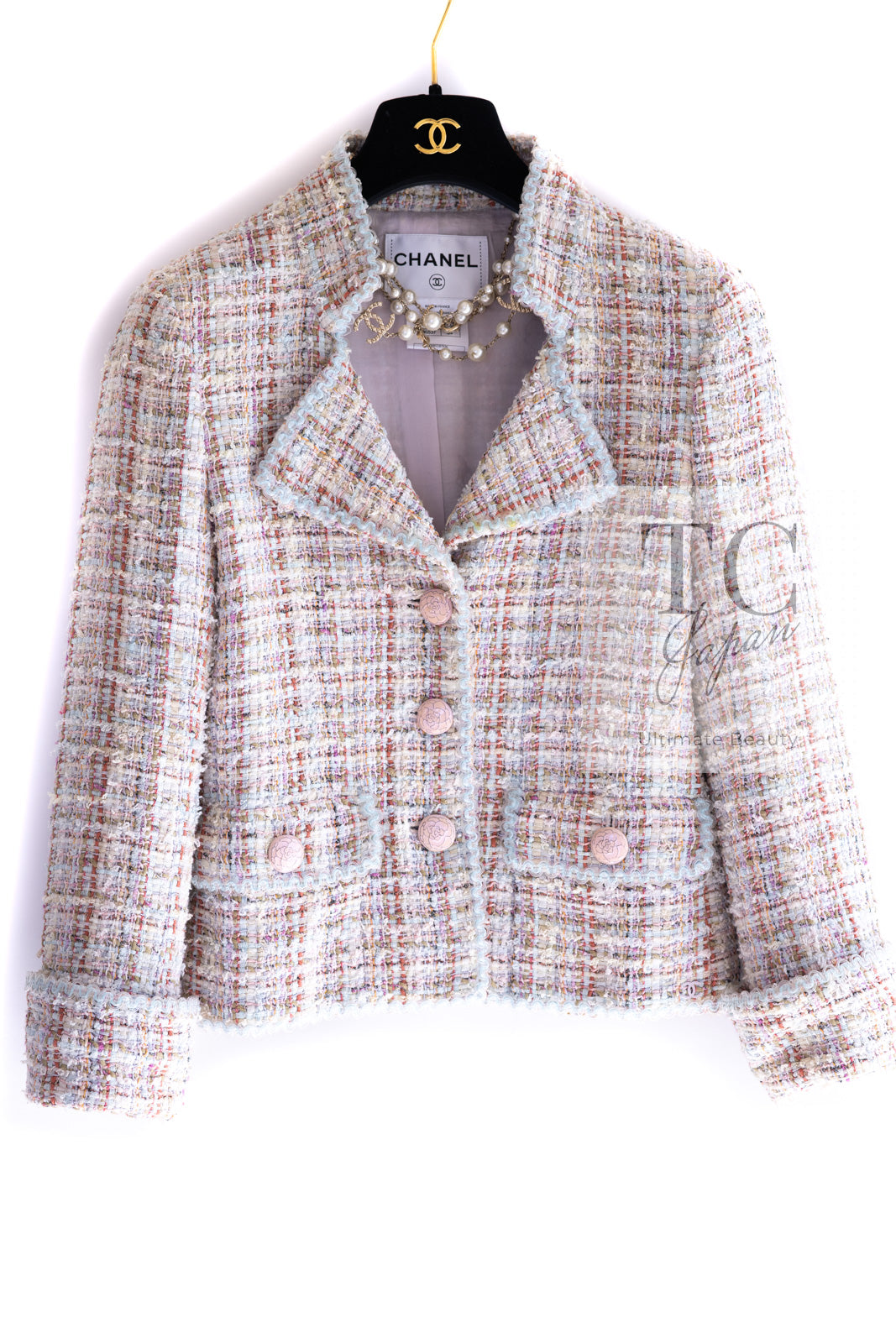 CHANEL 13C Rose Garden Lesage Pink Jacket Skirt Suit 38 シャネル ローズガーデン ルサージュ ピンク ジャケット スカート スーツ 即発