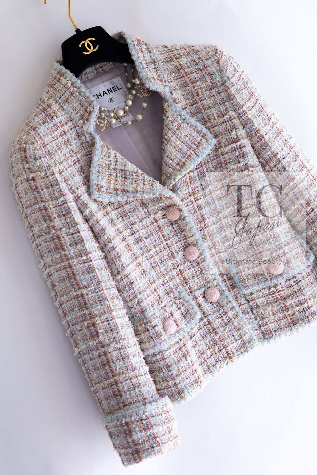 CHANEL 13C Rose Garden Lesage Pink Jacket Skirt Suit 38 シャネル ローズガーデン ルサージュ ピンク ジャケット スカート スーツ 即発