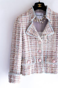 CHANEL 13C Rose Garden Lesage Pink Jacket Skirt Suit 38 シャネル ローズガーデン ルサージュ ピンク ジャケット スカート スーツ 即発