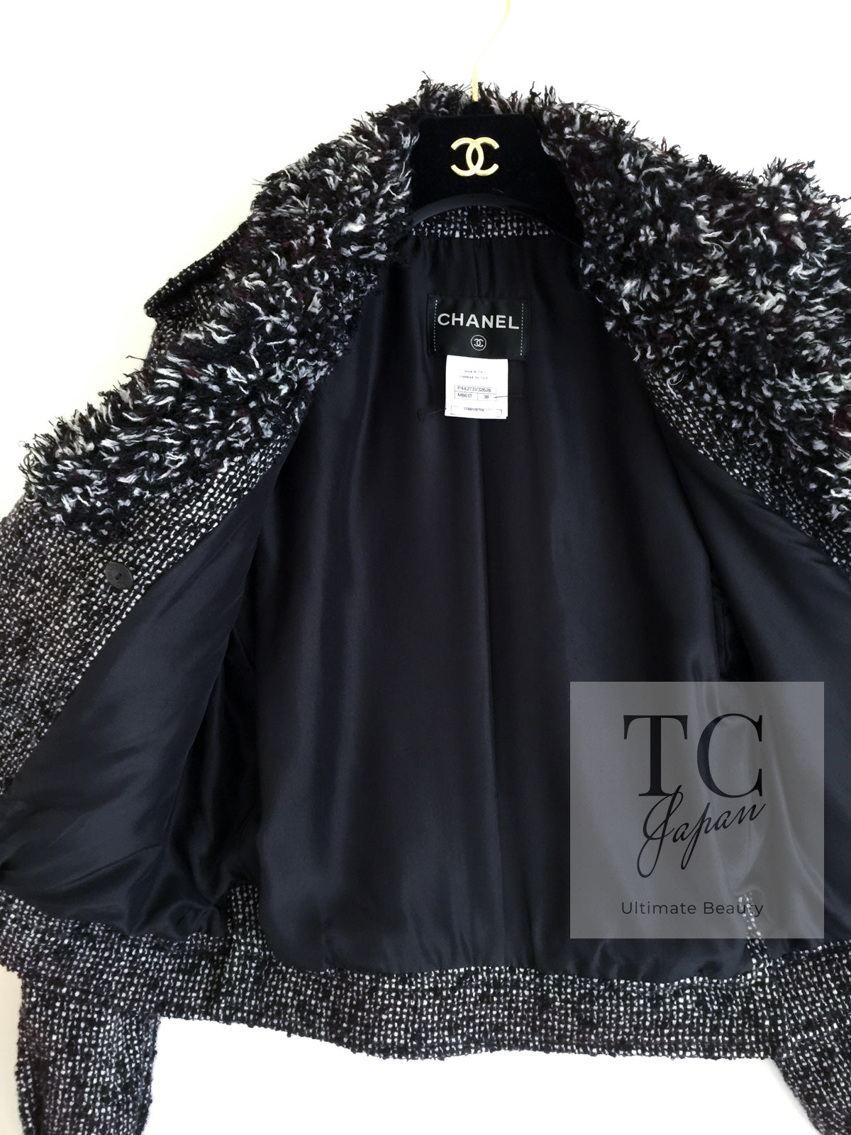 CHANEL 12A Motorcycle Wool Alpaca Tweed Jacket 38 シャネル モーターサイクル ウール アルパカ ツイード ジャケット 即発