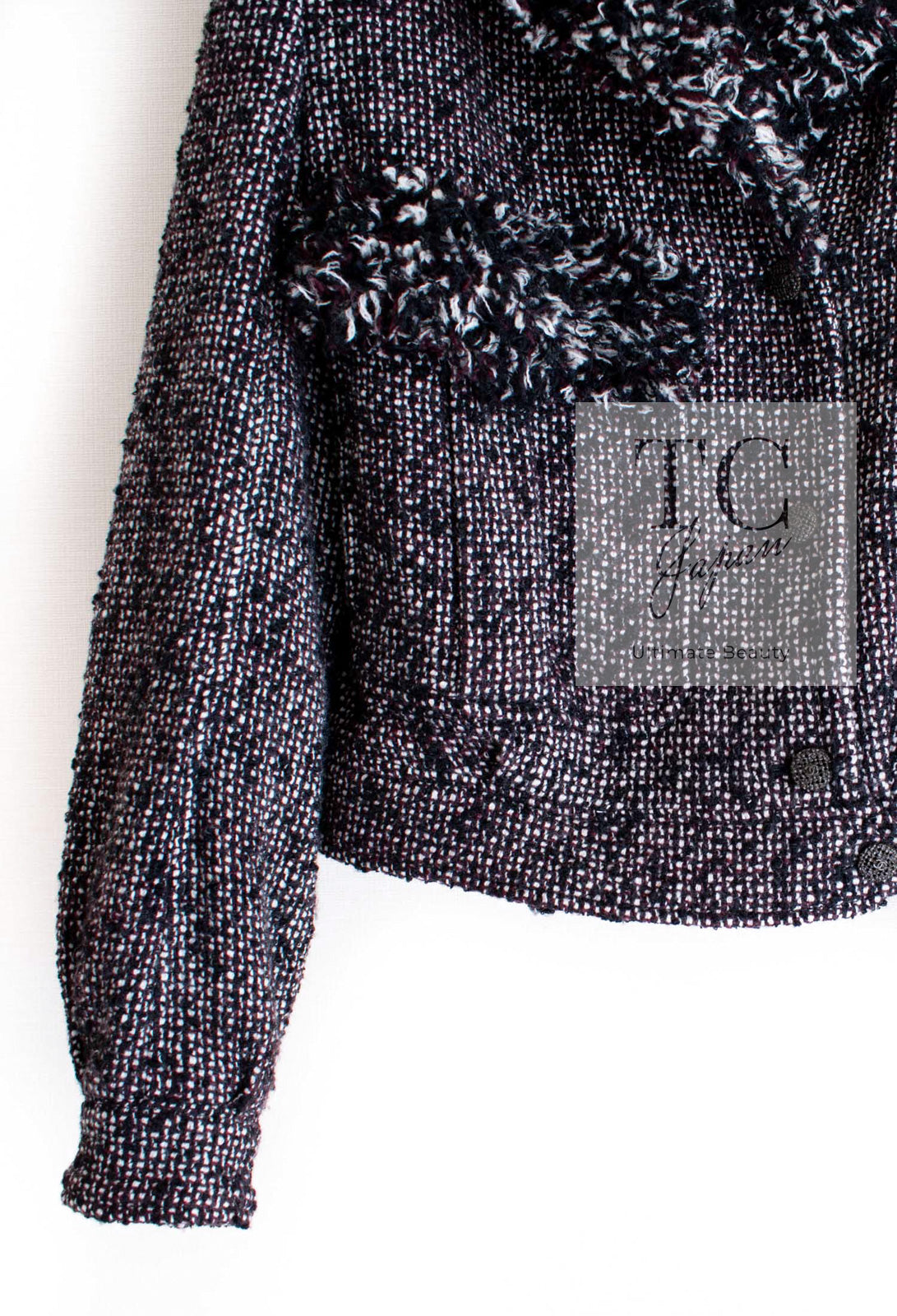 CHANEL 12A Motorcycle Wool Alpaca Tweed Jacket 38 シャネル モーターサイクル ウール アルパカ ツイード ジャケット 即発