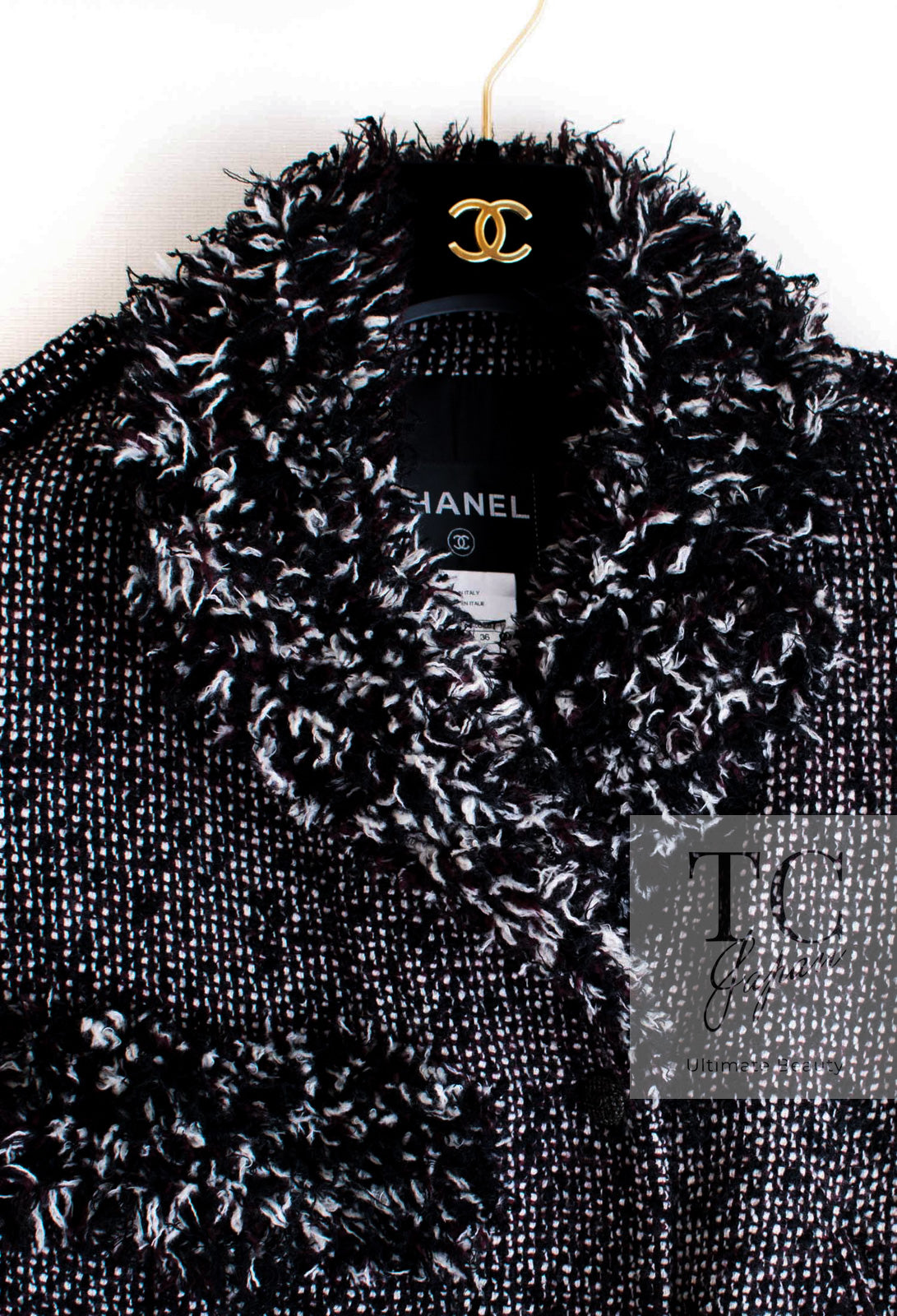 CHANEL 12A Motorcycle Wool Alpaca Tweed Jacket 38 シャネル モーターサイクル ウール アルパカ ツイード ジャケット 即発