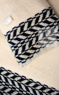 CHANEL 04A Ivory Black Wool 100% Tweed Coat 38 40 42 シャネル アイボリー ブラック ウール100% ツイード コート 即発