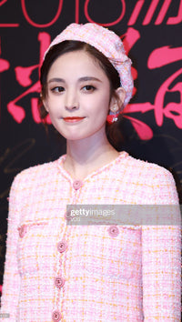 CHANEL 19C Pink Orange CC Logo Buttons Sequin Embellishments Dress 42 44 シャネル ピンク オレンジ ココボタン スパンコール ワンピース 即発