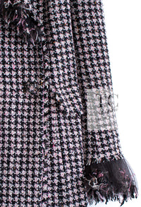 CHANEL 08PF $14K Pink Wool Demi Couture Tweed Coat 38 シャネル ピンク ウール デミ クチュール ツイード ロング コート 即発
