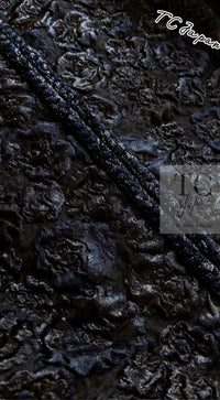 CHANEL 16B Black Navy Metallic Camellia Jacket Coat 34 36 シャネル ブラック ネイビー メタリック カメリア 3D ジャケット コート 即発