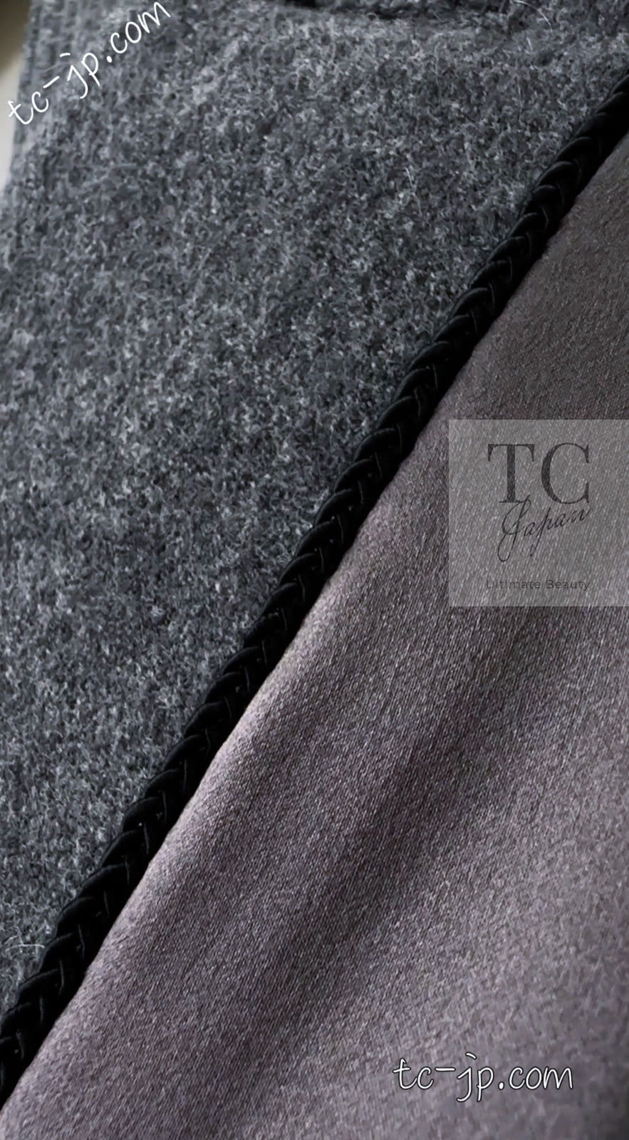 CHANEL 14B Gray Metallic Wool Cashmere Coat 36 38 40 シャネル グレー メタリック ウール カシミア ふんわり 艶やか ツイード コート 即発