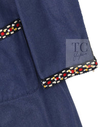 CHANEL 04A Blue Cotton Denim Zipper Dress Coat 38 シャネル ブルー コットン デニム ジッパー ワンピース コート 即発