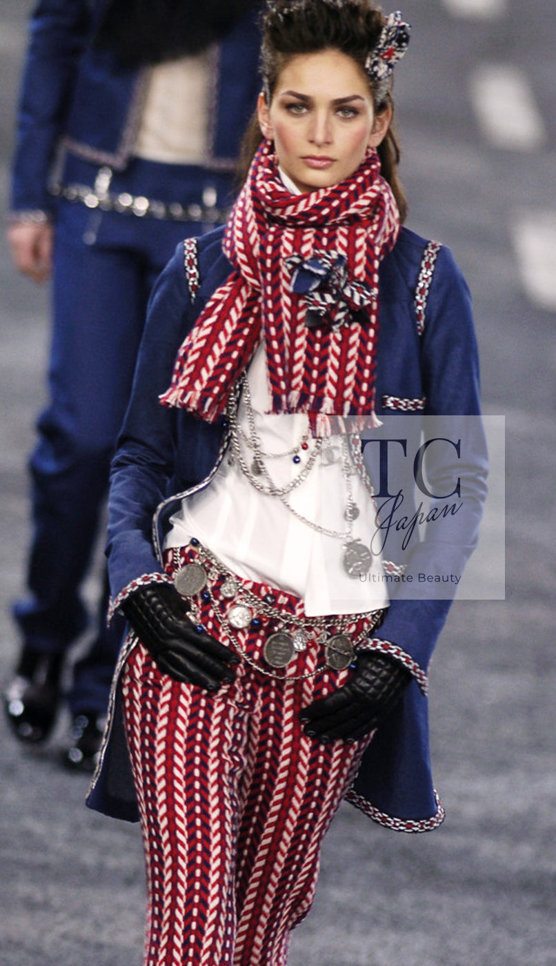 CHANEL 04A Blue Cotton Denim Zipper Dress Coat 38 シャネル ブルー コットン デニム ジッパー ワンピース コート 即発