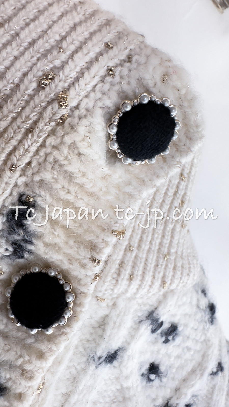 CHANEL 21PF Ivory Cashmere Wool Knit Tops Vest Sweater 38 シャネル アイボリー カシミア ウール ニット トップス ベスト セーター 即発
