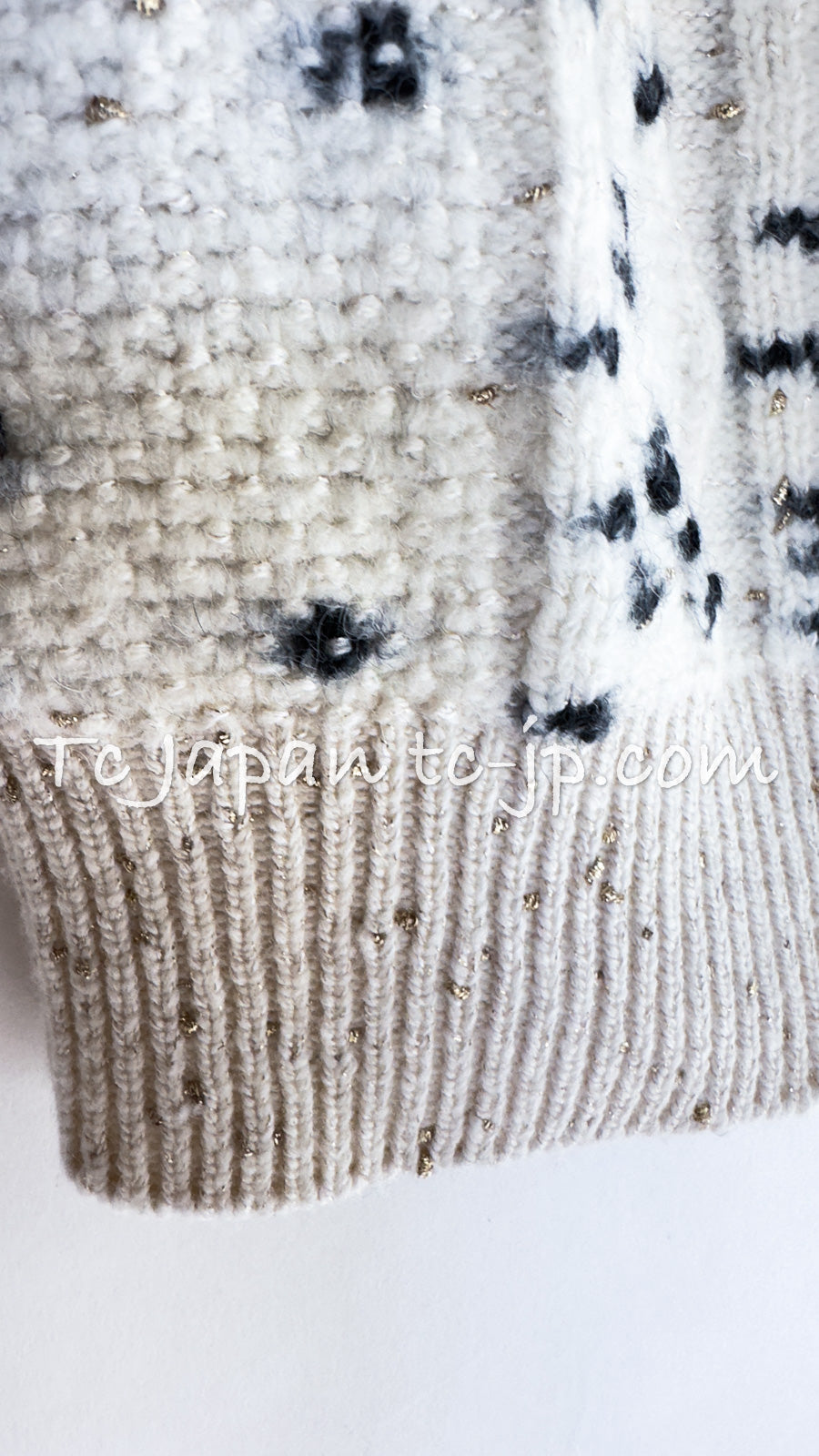 CHANEL 21PF Ivory Cashmere Wool Knit Tops Vest Sweater 38 シャネル アイボリー カシミア ウール ニット トップス ベスト セーター 即発