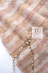 CHANEL 18C Beige Peach Knit Dress 42 シャネル ベージュ ピーチ ニット ワンピース 即発
