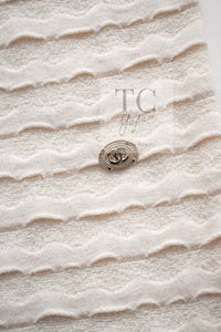 CHANEL 12C Ivory Cotton Cashmere Knit Dress 34 36 シャネル アイボリー ジャージ カシミア混 コットン ニット ワンピース 即発