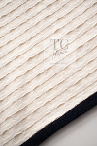 CHANEL 12C Ivory Cotton Cashmere Knit Dress 34 36 シャネル アイボリー ジャージ カシミア混 コットン ニット ワンピース 即発