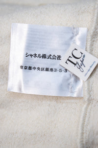 CHANEL 12C Ivory Cotton Cashmere Knit Dress 34 36 シャネル アイボリー ジャージ カシミア混 コットン ニット ワンピース 即発