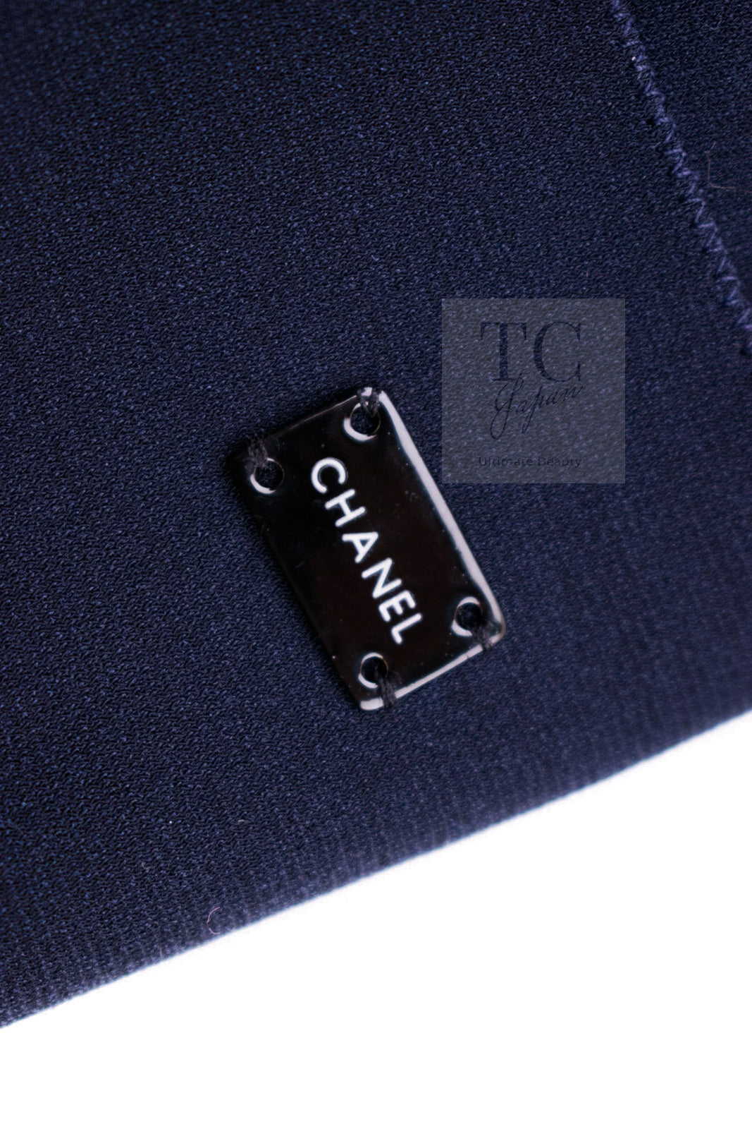 CHANEL 04A Navy Black Lace Dress Kate Hudson 38 40 シャネル ネイビー ブラック レース ワンピース 女優着用 即発