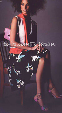 CHANEL 00T Vintage Pink Silk 100 Floral Pleated Dress 34 シャネル ヴィンテージ 花柄フローラル シルク 100% プリーツ ワンピース 即発