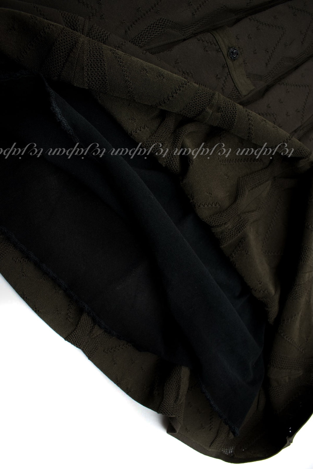 CHANEL 08S Dark Olive Pointelle Knit Dress 36 38 シャネル ダークオリーブ ポワンテル ニット ココボタン ワンピース 即発