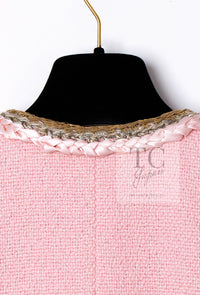 CHANEL 16C Pink Braid Trimming Cotton Jacket 36 シャネル ピンク ブレイドトリミング コットン ジャケット 即発