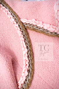 CHANEL 16C Pink Braid Trimming Cotton Jacket 36 シャネル ピンク ブレイドトリミング コットン ジャケット 即発