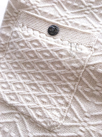 CHANEL 13B Ivory CC Logo Buttons Cashmere Knit Dress 42 シャネル アイボリー ココボタン カシミア 100% ニット ワンピース 即発