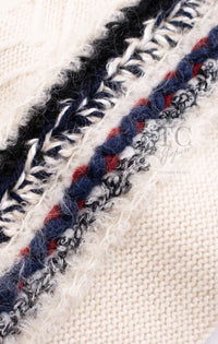 CHANEL 13B Ivory CC Logo Buttons Cashmere Knit Dress 42 シャネル アイボリー ココボタン カシミア 100% ニット ワンピース 即発