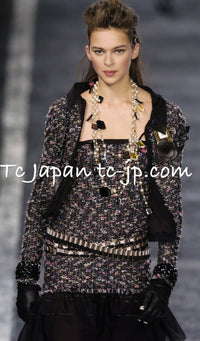 CHANEL 04A Multicolor Tweed Jacket Skirt Suit 38 シャネル マルチカラー ツイード ジャケット スカート スーツ 即発