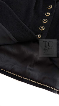 CHANEL 07S Black CC Logo Button Wool Silk Tweed Jacket 34 36 シャネル ブラック ココボタン CC ロゴ ウール シルク ツイード ジャケット 即発