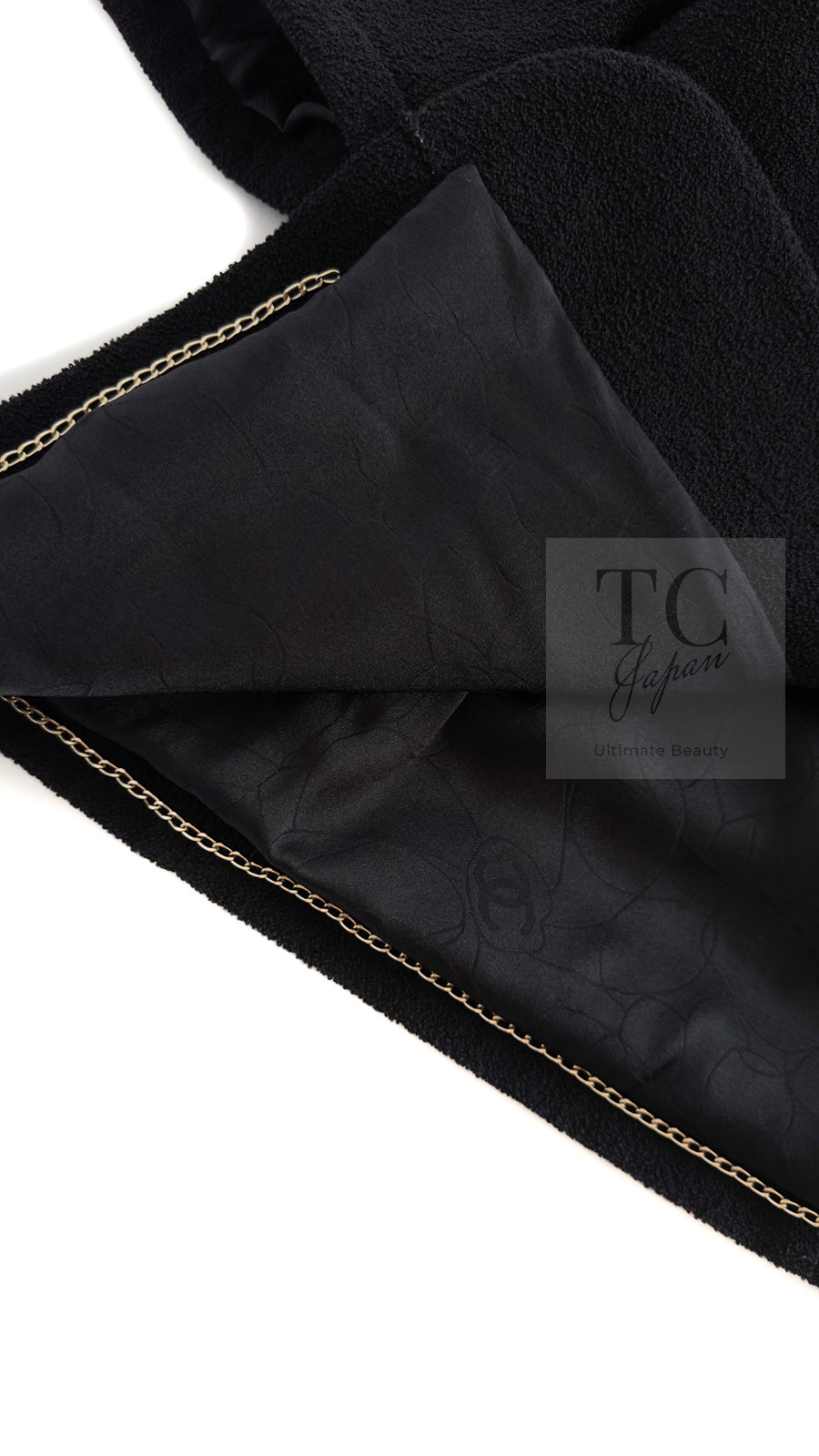 CHANEL 07S Black CC Logo Button Wool Silk Tweed Jacket 34 36 シャネル ブラック ココボタン CC ロゴ ウール シルク ツイード ジャケット 即発