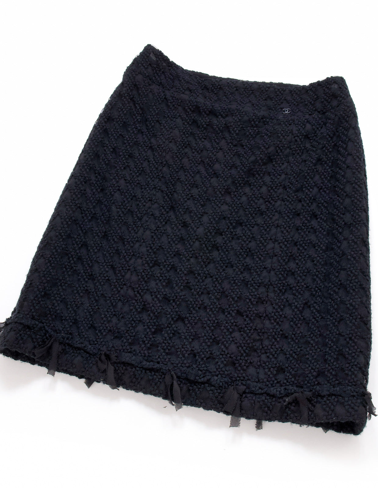 CHANEL 05C Black Chiffon Lace Camellia Buttons Jacket 38 44 シャネル ブラック・シフォン・レース・カメリアボタン・ジャケット 即発