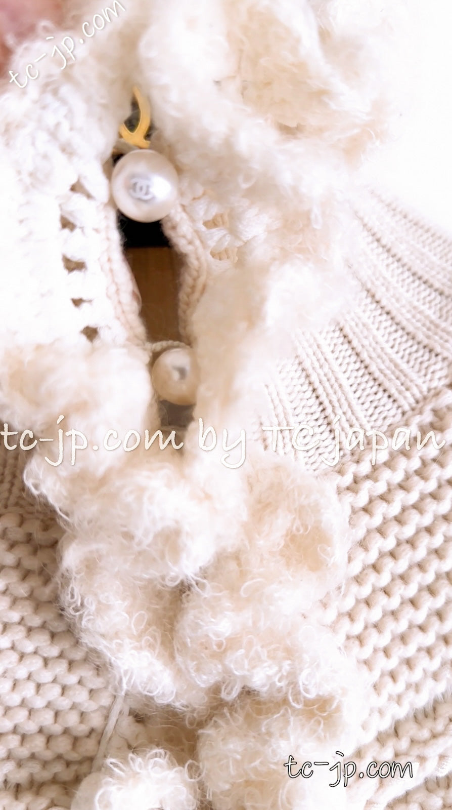CHANEL 06A Ivory Creme Cashmere Mohair Cape Cardigan 38 46 48 50 シャネル カシミア モヘア アイボリー クリーム ポンチョ ケープ カーディガン 即発